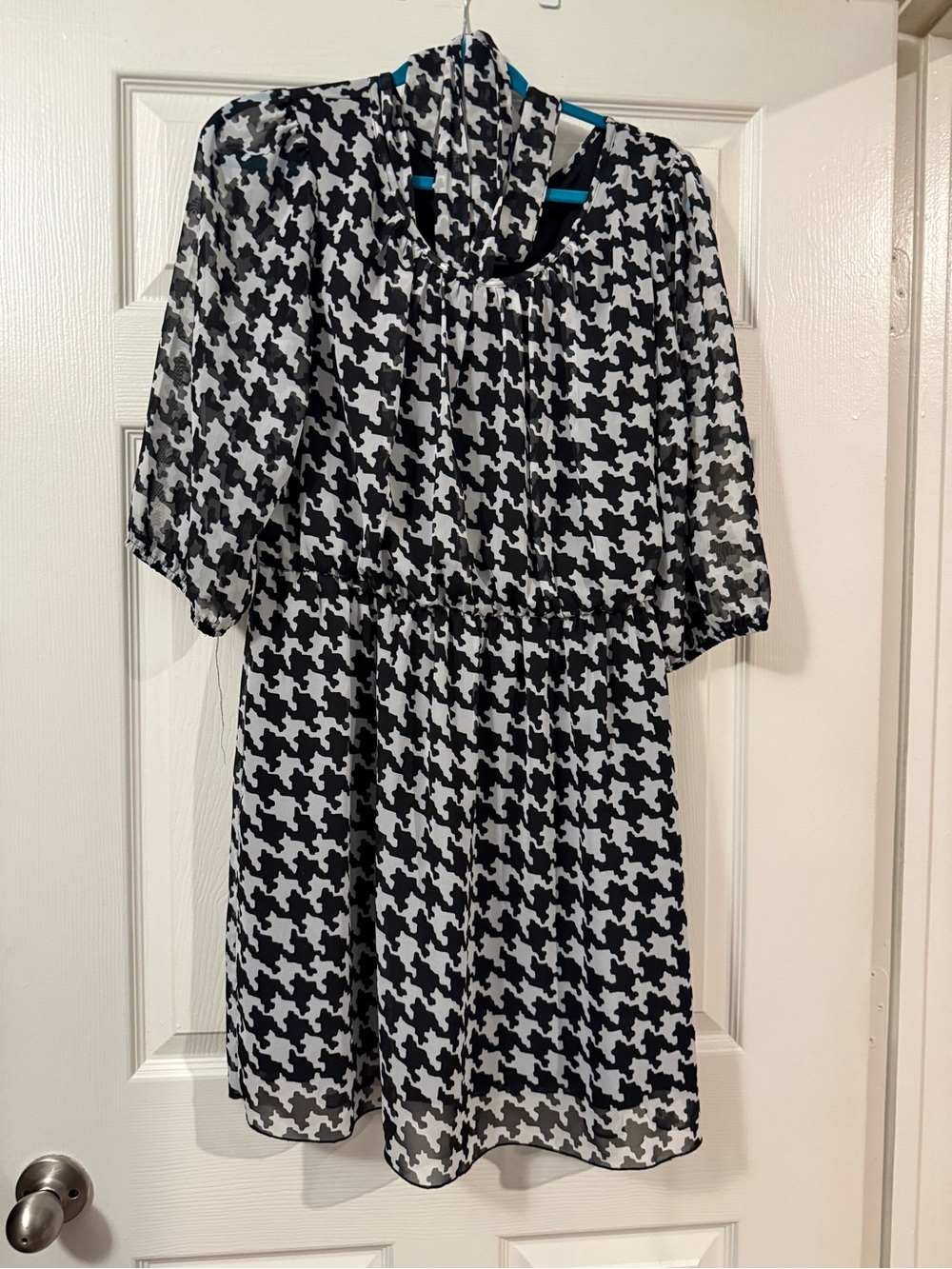 Black and White Houndstooth Women's Dress